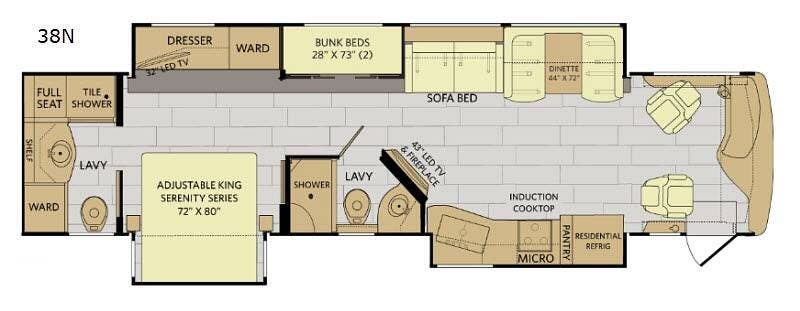 2018 Fleetwood Pace Arrow LXE 38N - Used Diesel Pusher For Sale by Pop RVs in Valrico, Florida features Air Conditioning, Awning, Slideout, Generator, Leveling Jacks