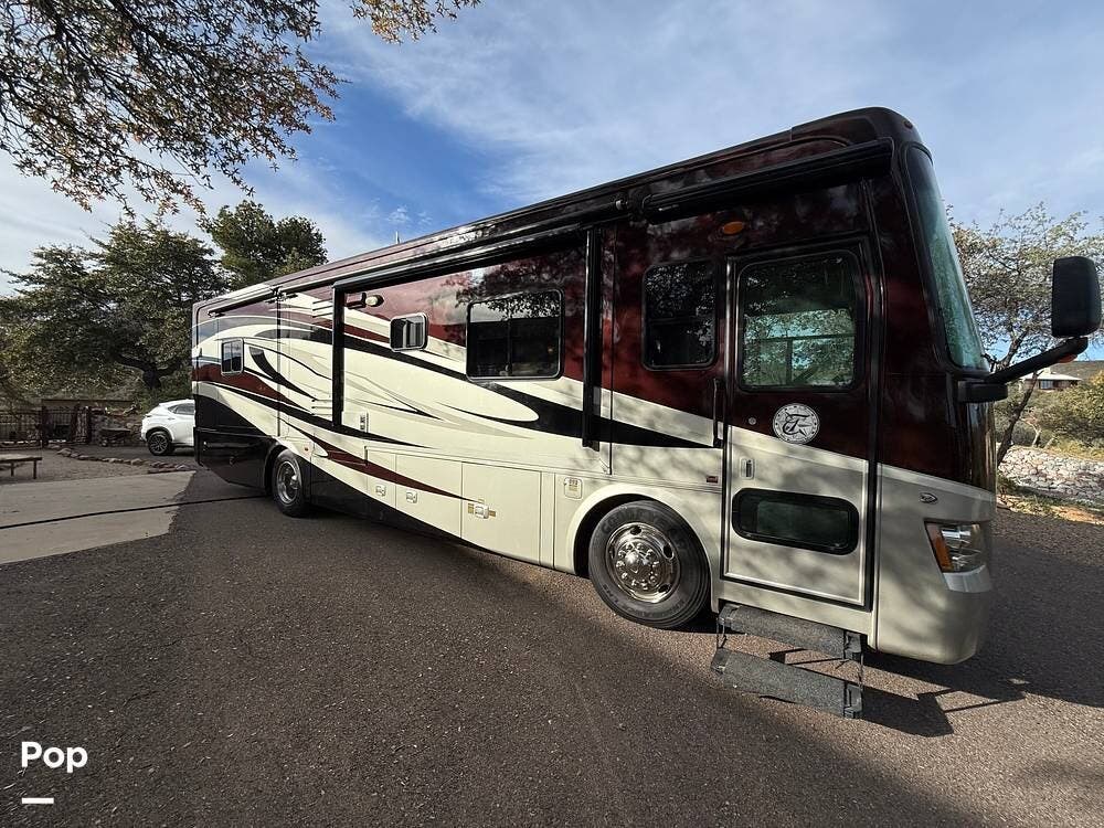 2011 Tiffin Allegro Red 34QFA - Used Diesel Pusher For Sale by Pop RVs in Oracle, Arizona features Leveling Jacks, Slideout, Generator, Air Conditioning, Awning