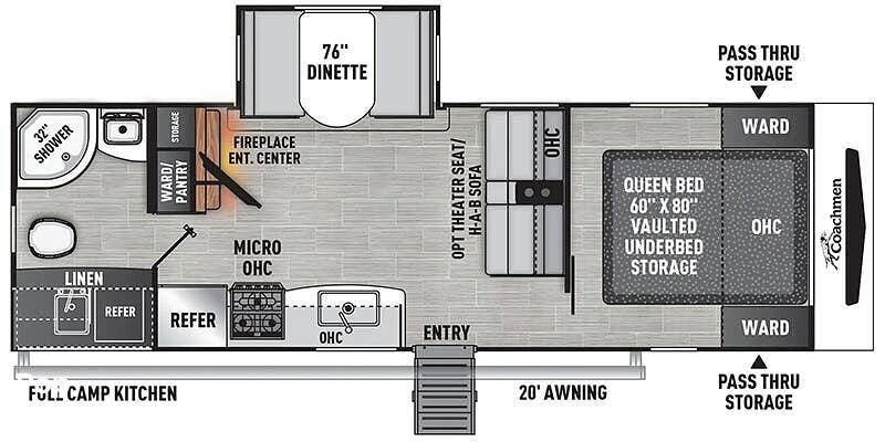 2024 Coachmen Freedom Express Ultra-Lite 252RBS - Used Travel Trailer For Sale by Pop RVs in Orlando, Florida features Slideout, Awning, Air Conditioning