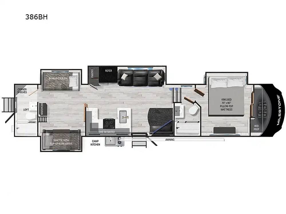 2023 Milestone 386BH by Heartland from Pop RVs in North Fort Myers, Florida