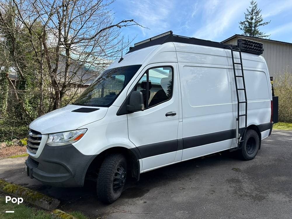 2019 Freightliner Sprinter 3500 High Roof 144WB - Used Conversion Van For Sale by Pop RVs in North Bend, Washington features Awning