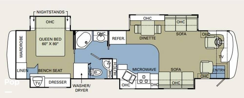 2006 Holiday Rambler Endeavor 40PDQ - Used Diesel Pusher For Sale by Pop RVs in Clearwater, Florida features Slideout, Generator, Air Conditioning, Awning, Leveling Jacks