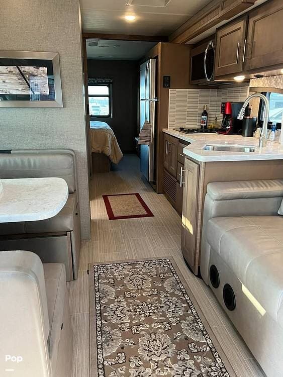 2022 Thor Motor Coach Magnitude SV34 - Used Super C For Sale by Pop RVs in Harrison Township, Michigan features Air Conditioning, Generator, Slideout, Awning