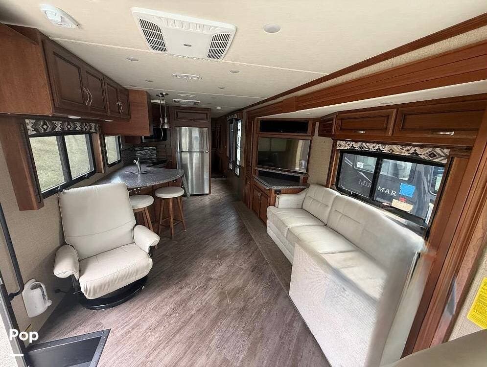 2017 Fleetwood Pace Arrow 35M - Used Diesel Pusher For Sale by Pop RVs in Gambrills, Maryland features Leveling Jacks, Awning, Slideout, Air Conditioning, Generator