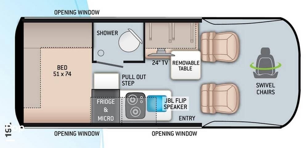 2022 Thor Motor Coach Sanctuary 19L 4X4 - Used Class B For Sale by Pop RVs in Cisco, Texas features Awning, Air Conditioning, Generator