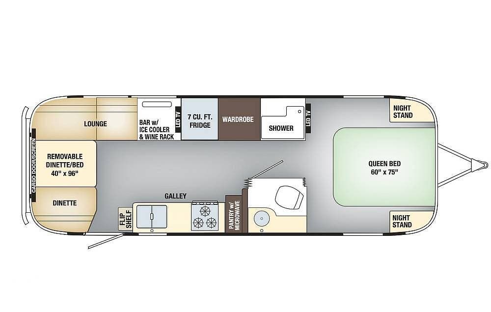 2017 Airstream Tommy Bahama 27FB Special Edition - Used Travel Trailer For Sale by Pop RVs in Newberry, Florida features Air Conditioning, Awning, Leveling Jacks