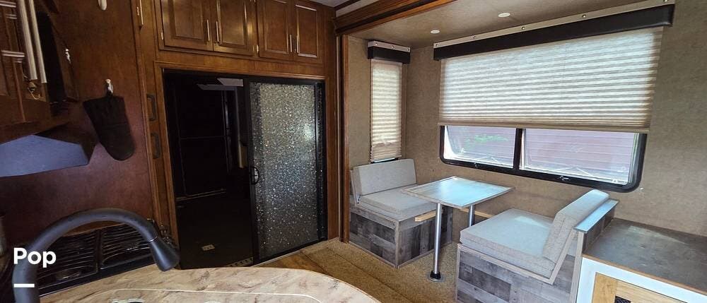 2015 Forest River XLR Thunderbolt  300X12HP - Used Toy Hauler For Sale by Pop RVs in Sherman, Texas features Slideout, Awning, Leveling Jacks, Generator, Air Conditioning