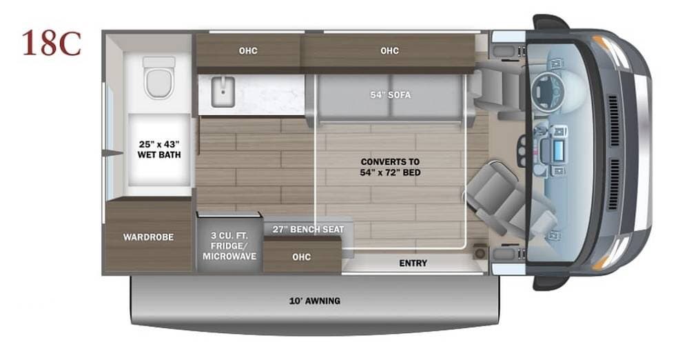 2025 Entegra Coach Arc Entegra Coach  18C - Used Class B For Sale by Pop RVs in Monterey, California features Generator, Air Conditioning, Awning