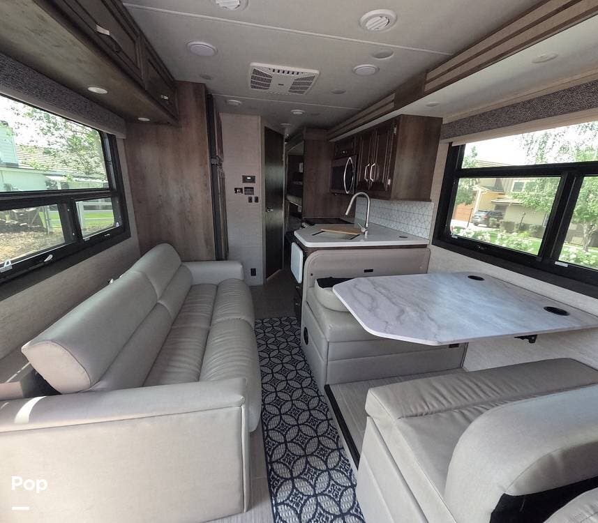 2022 Entegra Coach Esteem 31F - Used Class C For Sale by Pop RVs in Irvine, California features Awning, Leveling Jacks, Generator, Air Conditioning, Slideout