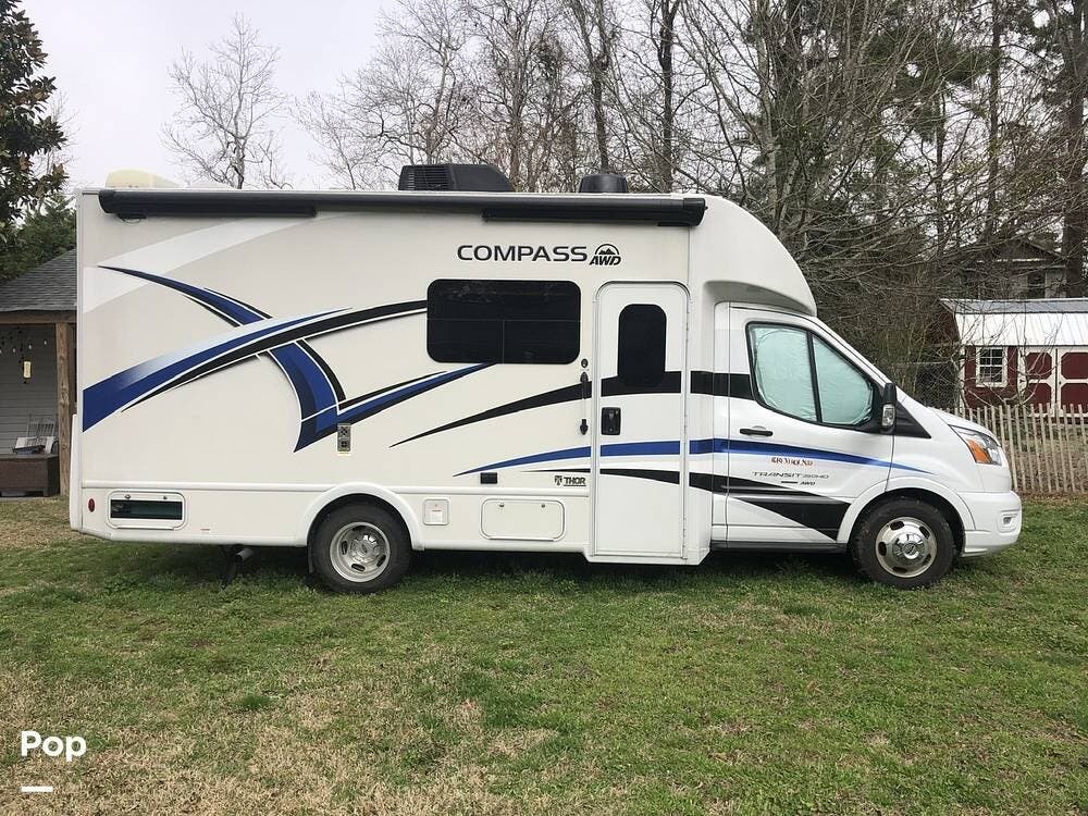 2023 Thor Motor Coach Compass 23TW AWD - Used Class C For Sale by Pop RVs in Morehead City, North Carolina features Air Conditioning, Generator, Leveling Jacks, Slideout, Awning