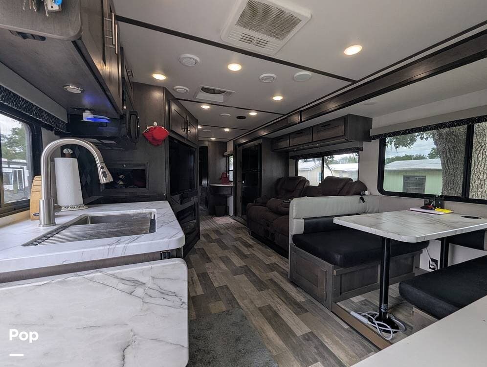 2021 Forest River FR3 33DS - Used Class A For Sale by Pop RVs in Riverview, Florida features Air Conditioning, Slideout, Awning, Generator, Leveling Jacks