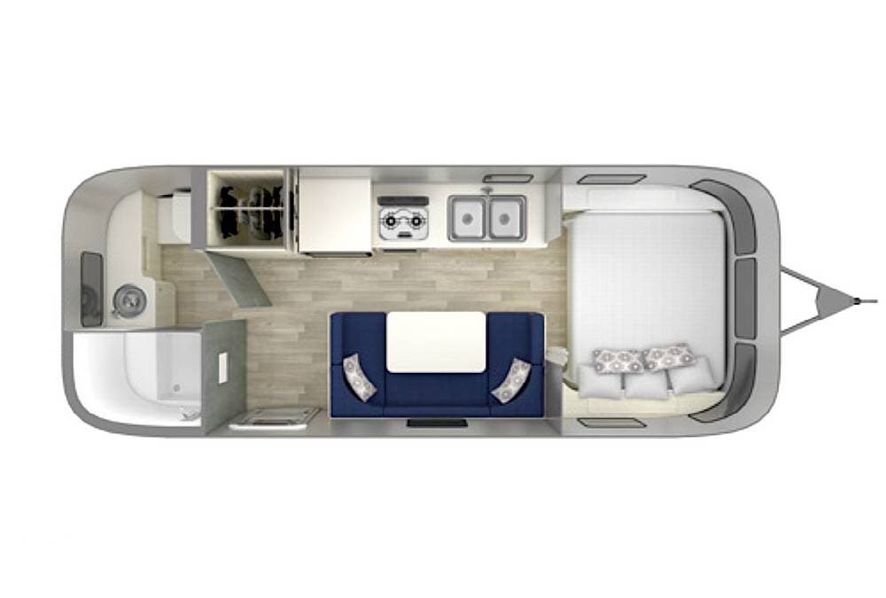 2021 Airstream Bambi 22FB - Used Travel Trailer For Sale by Pop RVs in Austin, Texas features Awning, Air Conditioning