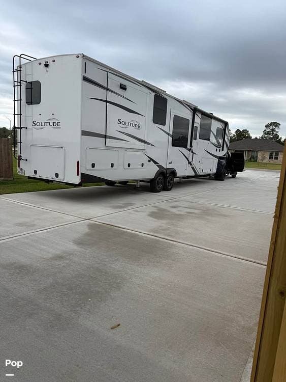 2024 Grand Design Solitude 390RK - Used Fifth Wheel For Sale by Pop RVs in Needville, Texas features Slideout