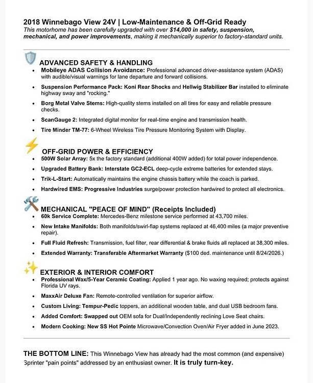 2018 Winnebago View 24V - Used Class C For Sale by Pop RVs in Saint James City, Florida features Slideout