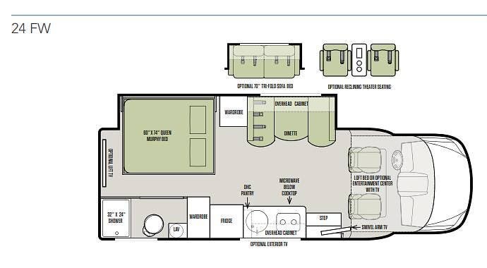 2019 Tiffin Wayfarer 24FW - Used Class C For Sale by Pop RVs in Louin, Mississippi features Slideout, Awning, Air Conditioning, Generator