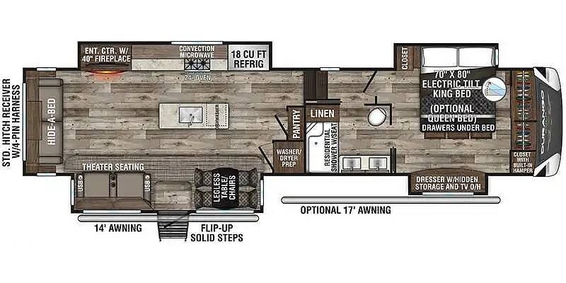 2023 K-Z Durango DURANGO GOLD 383RLQ - Used Fifth Wheel For Sale by Pop RVs in Chuckey, Tennessee features Slideout
