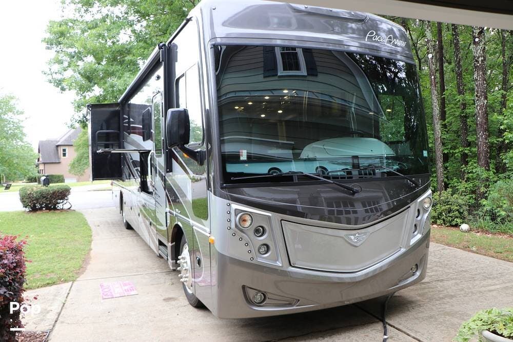 2021 Fleetwood Pace Arrow 36U - Used Diesel Pusher For Sale by Pop RVs in Canton, Georgia features Generator, Awning, Slideout, Leveling Jacks, Air Conditioning