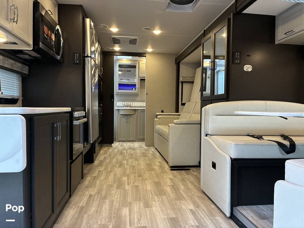 2026 Thor Motor Coach Omni Trail S29 - Used Super C For Sale by Pop RVs in Milpitas, California features Awning, Slideout, Generator, Air Conditioning, Leveling Jacks