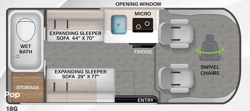 2025 Thor Motor Coach Rize 18G Promaster Rooftop - Used Class B For Sale by Pop RVs in Portsmouth, New Hampshire features Air Conditioning, Generator