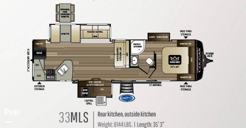 2019 Cougar 33MLS by Keystone from Pop RVs in Spring Hill, Florida