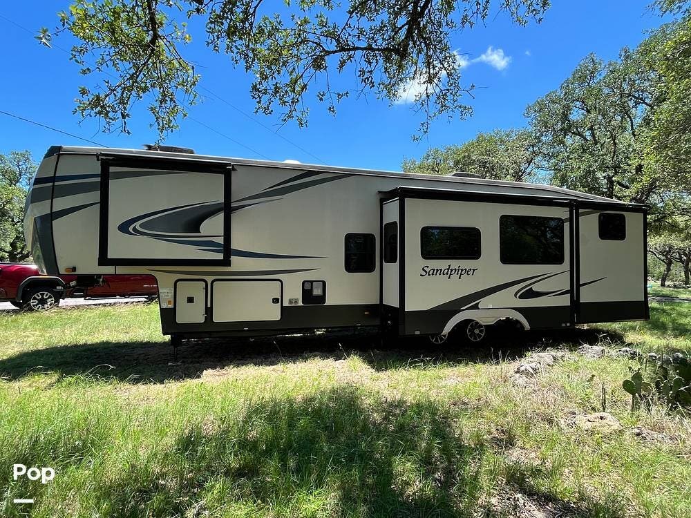 Used 2020 Forest River Sandpiper 384QBOK available in Spring Branch, Texas