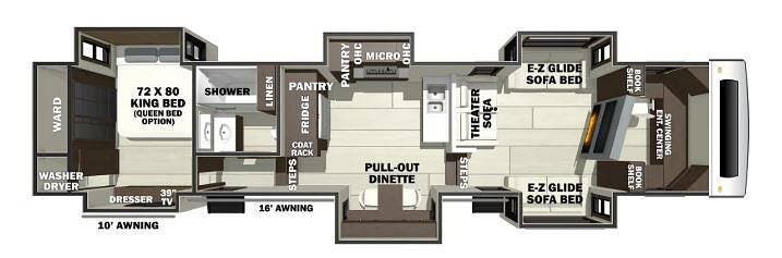 2024 Forest River RiverStone Legacy 4250FO - Used Fifth Wheel For Sale by Pop RVs in Las Vegas, Nevada features Leveling Jacks, Slideout, Air Conditioning, Awning