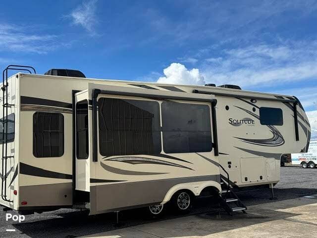 2020 Grand Design Solitude 310GK - Used Fifth Wheel For Sale by Pop RVs in Kimberly, Idaho features Awning, Leveling Jacks, Air Conditioning, Slideout, Generator