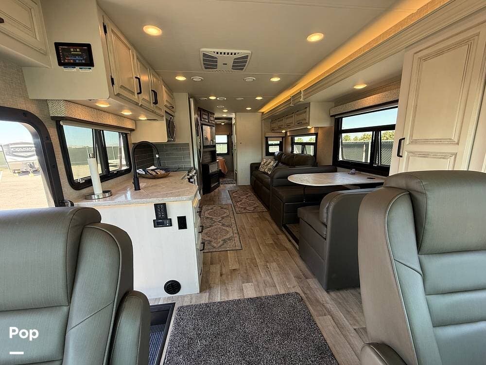 2023 Entegra Coach Vision XL 34B - Used Class A For Sale by Pop RVs in Pahrump, Nevada features Leveling Jacks, Generator, Air Conditioning, Awning, Slideout