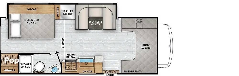 2022 Coachmen Freelander Coachmen  23FS - Used Class C For Sale by Pop RVs in Mahomet, Illinois features Air Conditioning, Leveling Jacks, Awning, Generator, Slideout