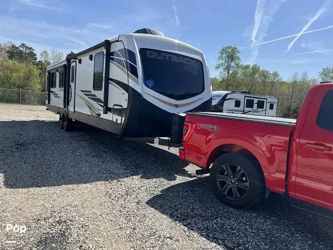 2022 Keystone Outback 328 RL - Used Travel Trailer For Sale by Pop RVs in Greensboro, North Carolina features Slideout