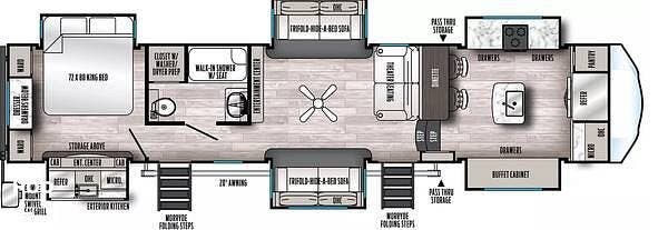 2021 Sandpiper 38FKOK by Forest River from Pop RVs in Naples, Florida