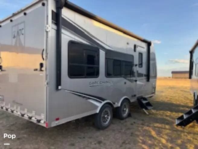 2022 ATC Game Changer 2015 - Used Toy Hauler For Sale by Pop RVs in Cheyenne, Wyoming features Awning, Generator, Leveling Jacks