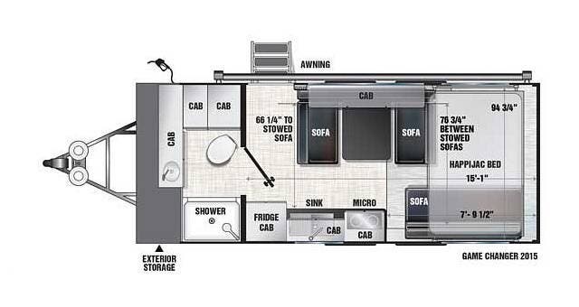 2022 ATC Game Changer RV  2015 - Used Toy Hauler For Sale by Pop RVs in Cheyenne, Wyoming features Leveling Jacks, Generator, Awning