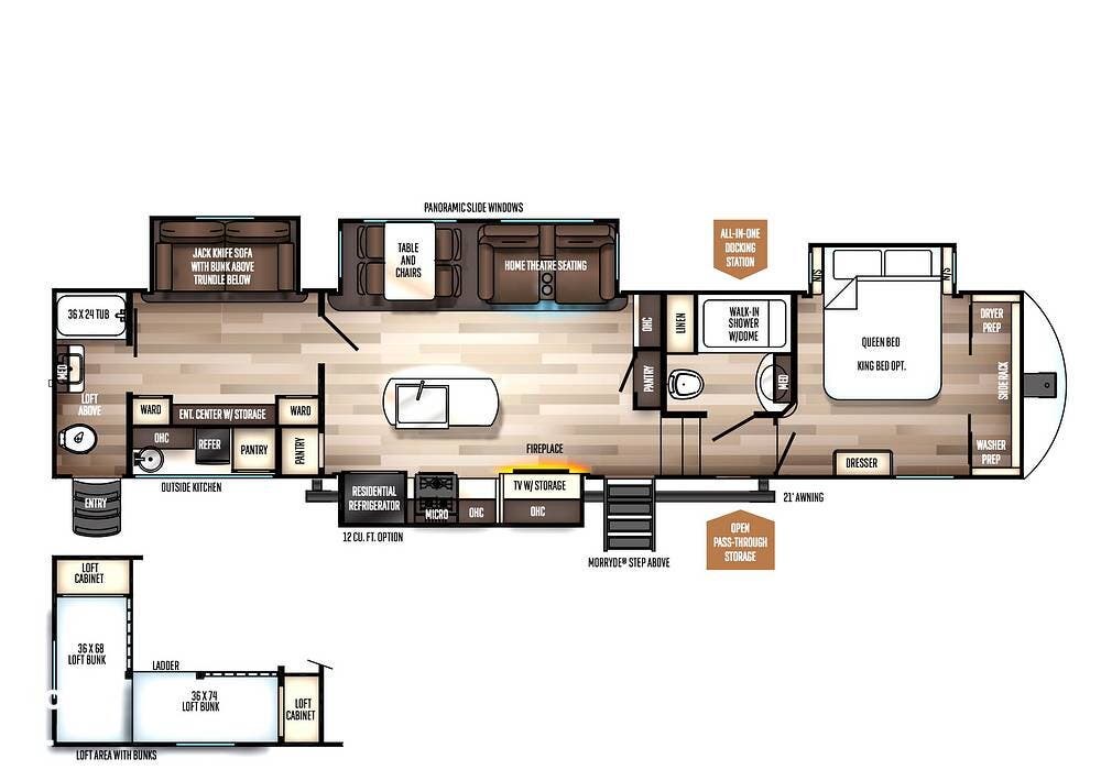 2021 Forest River Sabre 38DBQ - Used Fifth Wheel For Sale by Pop RVs in Round Rock, Texas features Slideout