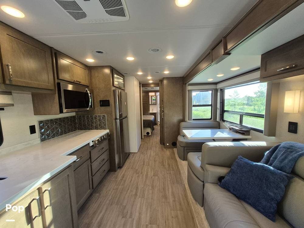 2025 Renegade Valencia 38RB - Used Super C For Sale by Pop RVs in Columbia City, Indiana features Generator, Awning, Air Conditioning, Leveling Jacks, Slideout