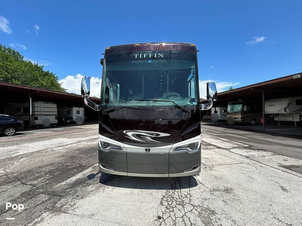 2020 Tiffin Allegro Bus 45MP - Used Diesel Pusher For Sale by Pop RVs in Arlington, Texas features Generator, Awning, Leveling Jacks, Air Conditioning, Slideout