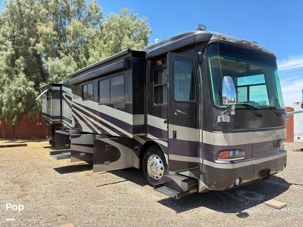 2005 Monaco RV Dynasty 42 Diamond IV - Used Diesel Pusher For Sale by Pop RVs in Casa Grande, Arizona features Awning, Slideout, Leveling Jacks, Air Conditioning, Generator