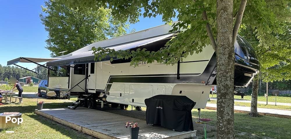 2024 Miscellaneous Brinkley Model Z 3610 - Used Fifth Wheel For Sale by Pop RVs in Benzonia, Michigan features Awning, Leveling Jacks, Air Conditioning, Slideout