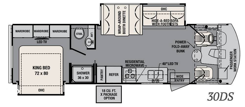 2017 Forest River FR3 30DS - Used Class A For Sale by Pop RVs in Ashburn, Georgia features Generator, Leveling Jacks, Awning, Slideout, Air Conditioning