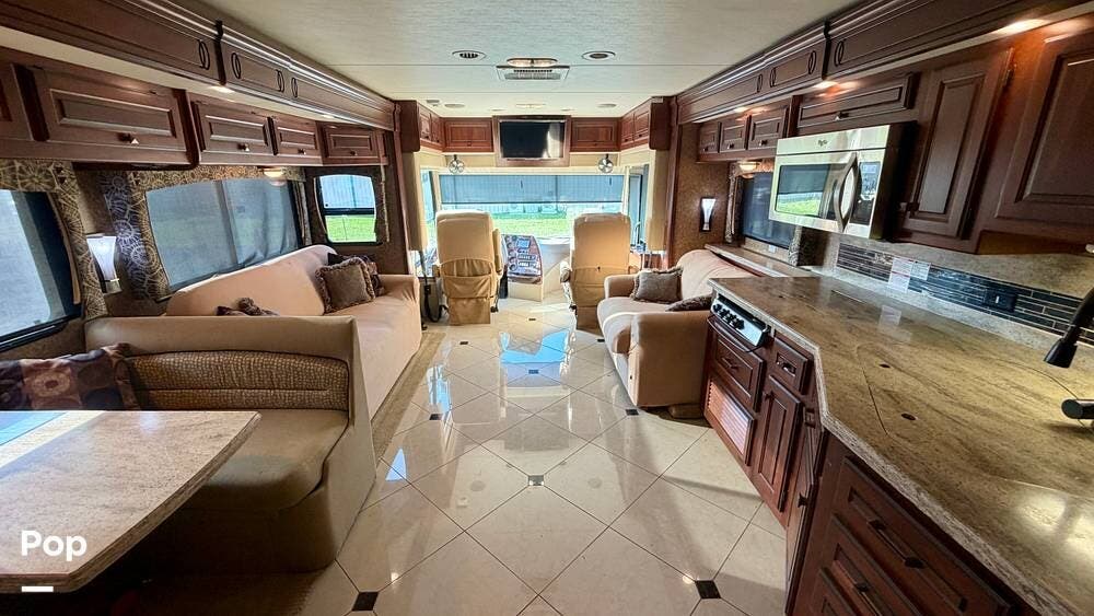 2014 Forest River Berkshire 390BH - Used Diesel Pusher For Sale by Pop RVs in Montgomery, Texas features Awning, Generator, Leveling Jacks, Air Conditioning, Slideout