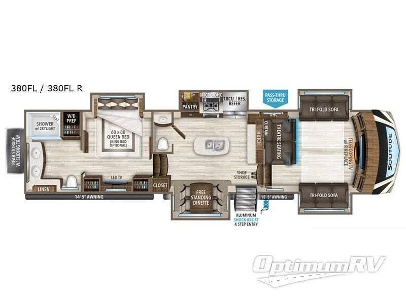 2019 Grand Design Solitude 380FL - Used Fifth Wheel For Sale by Pop RVs in Madeira Beach, Florida features Slideout
