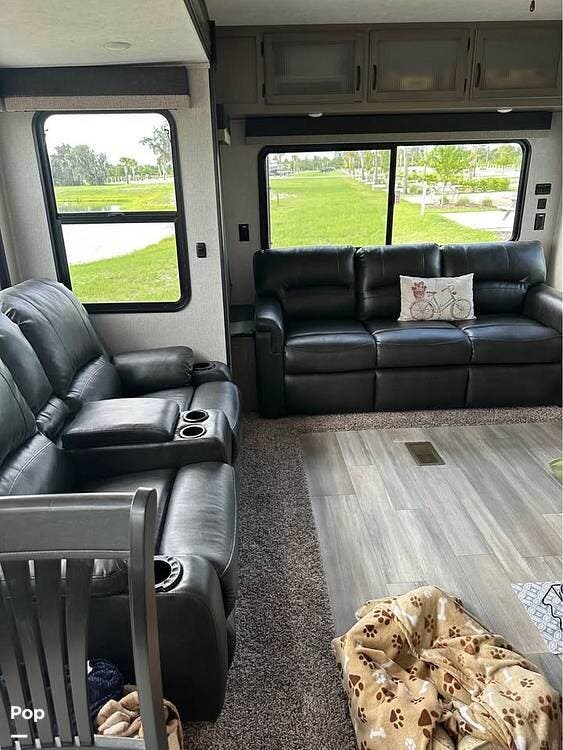 2023 Forest River Chaparral 336TSIK - Used Fifth Wheel For Sale by Pop RVs in Howie In The Hills, Florida features Slideout