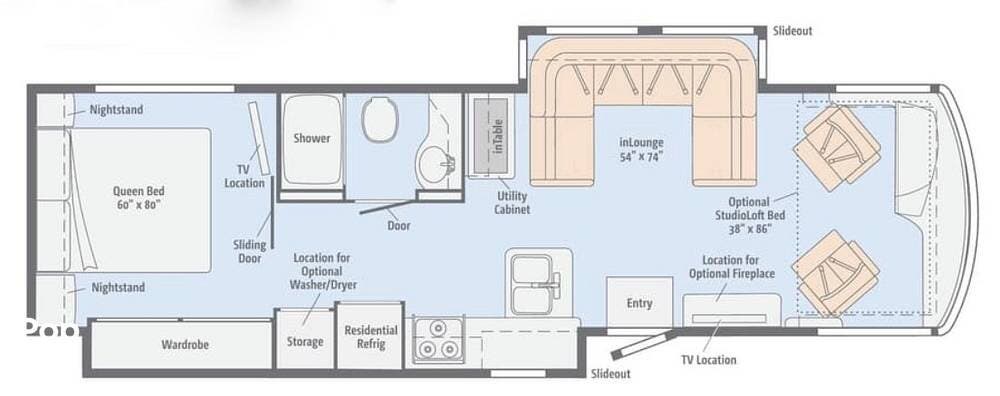 2014 Winnebago Solei Itasca  34T - Used Diesel Pusher For Sale by Pop RVs in Blue Mound, Illinois features Leveling Jacks, Generator, Slideout, Awning, Air Conditioning