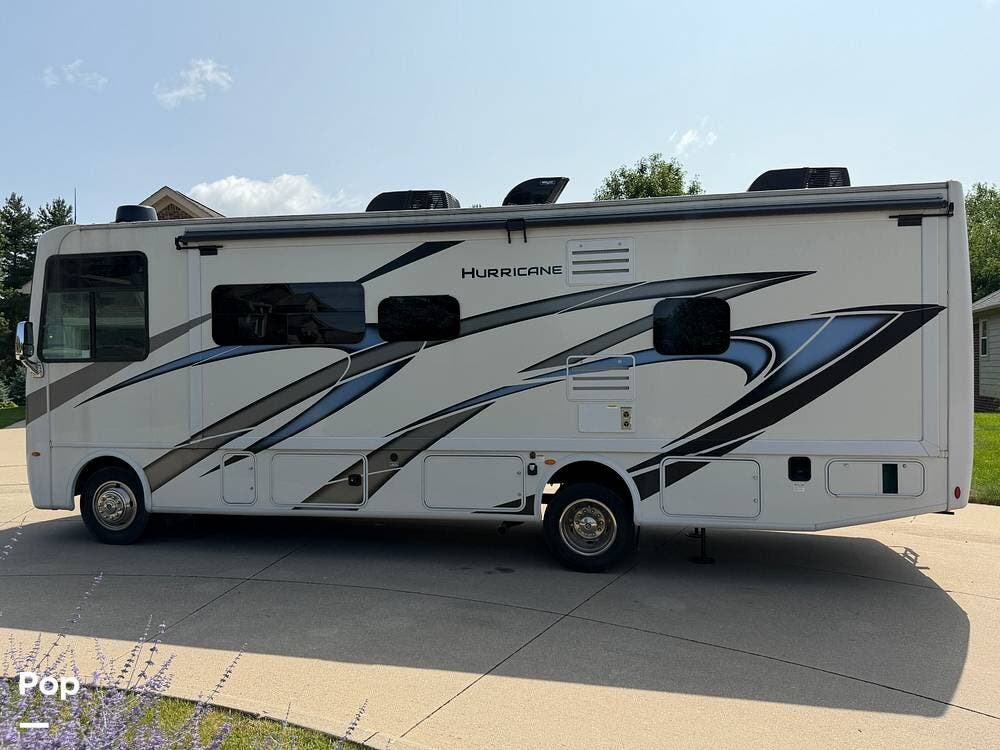2023 Thor Motor Coach Hurricane 29M - Used Class A For Sale by Pop RVs in Ray Township, Michigan features Awning, Air Conditioning, Leveling Jacks, Generator, Slideout