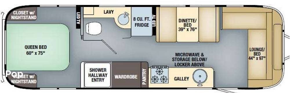 2017 Airstream International Serenity 30RB - Used Travel Trailer For Sale by Pop RVs in Deland, Florida features Leveling Jacks, Air Conditioning, Awning