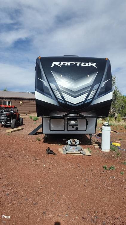 2022 Keystone Raptor 351 - Used Toy Hauler For Sale by Pop RVs in Williams, Arizona features Slideout