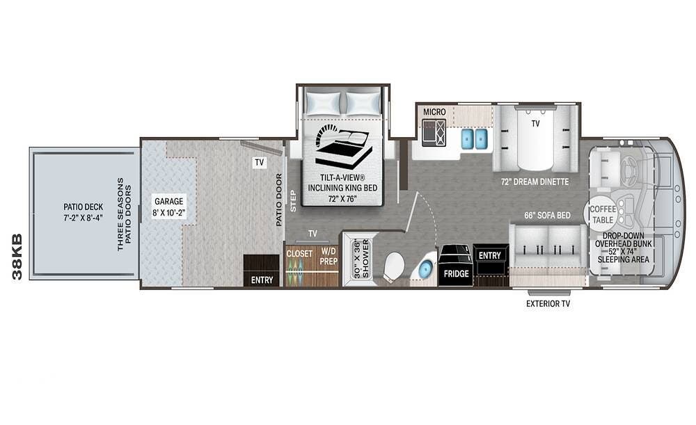 2022 Thor Motor Coach Outlaw M-38KB - Used Toy Hauler For Sale by Pop RVs in Sparks, Nevada features Leveling Jacks, Air Conditioning, Generator, Awning, Slideout
