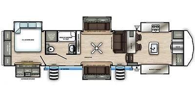 2020 Forest River Sierra 38FKOK - Used Fifth Wheel For Sale by Pop RVs in Houston, Texas features Slideout