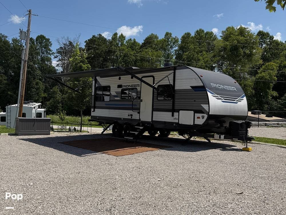 2022 Heartland Pioneer RD210 - Used Travel Trailer For Sale by Pop RVs in Corbin, Kentucky features Leveling Jacks, Air Conditioning, Awning