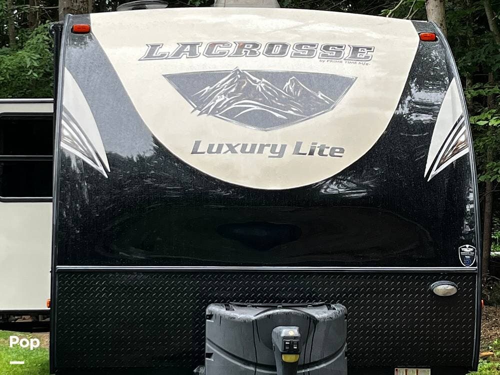 2018 Forest River LaCrosse Luxury Lite 3380 IB - Used Travel Trailer For Sale by Pop RVs in Porter Corners, New York features Slideout
